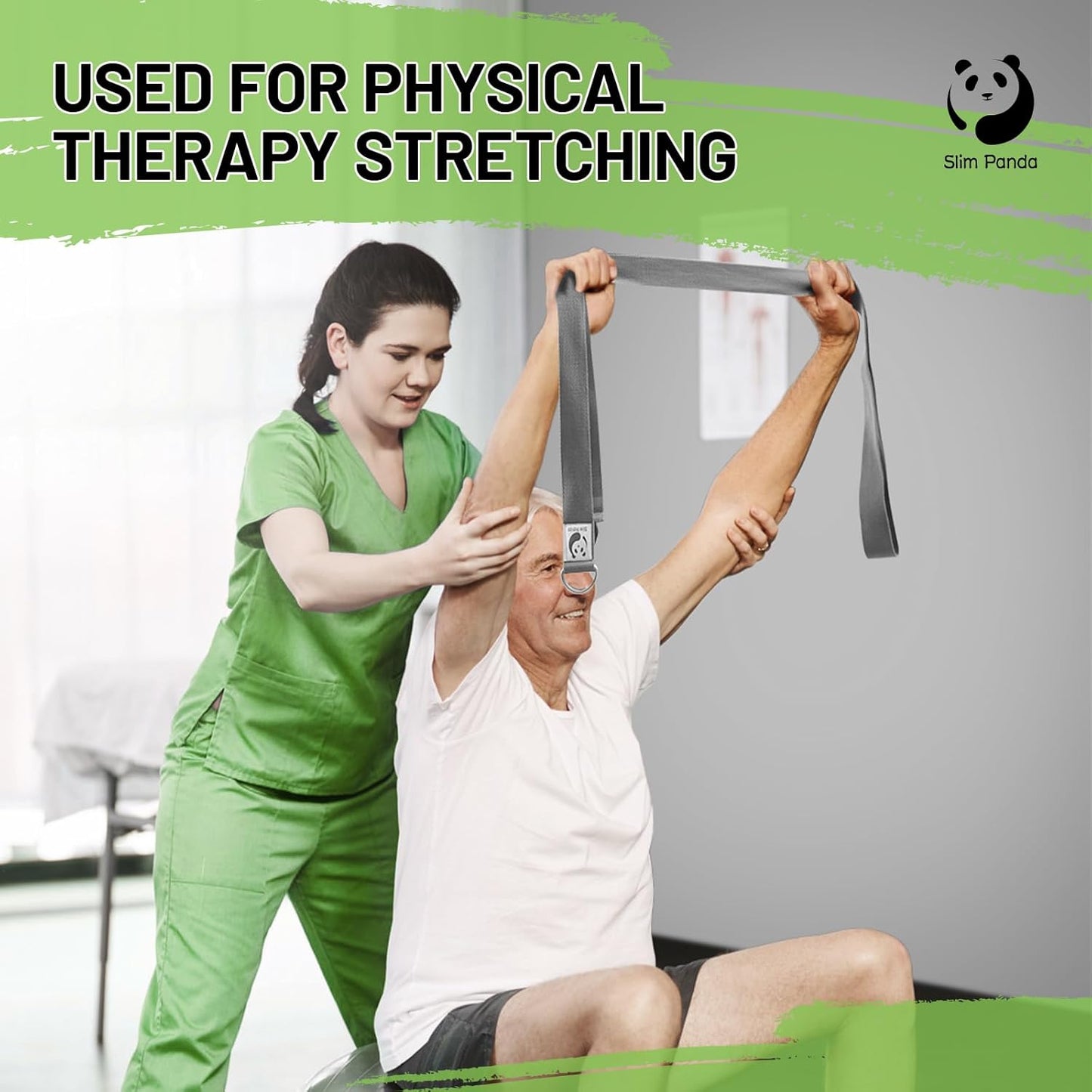 Yoga Strap for Stretching,Cotton Yoga Strap with Adjustable D-Ring Buckle,Non-Elastic Yoga Belt for Pilates,Gym Workouts,Physical Therapy,Improve Flexibility